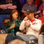 Leeann Tweeden and Daniel Negreanu compare biceps
