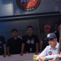 Hien Tran and Nam Le on the rail
