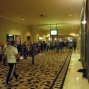 Crowd waiting to enter the theater