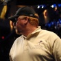 Darvin Moon turns away from the final table after losing the last hand
