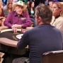 Doyle Brunson and Chris Moneymaker at the feature table.