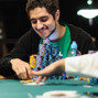 Jon Aguiar rakes a pot