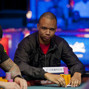 Phil Ivey's "Reserved" sign for the final table.