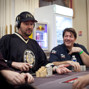 Phil Hellmuth and David Benyamine in some table chatter