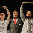 Jack Effel with bracelet winners Trevor Pope (2013 Event 2) and Jonathan Hilton (2013 WSOP National Champtionship)