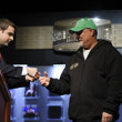 Jack Effel presents the gold bracelet to Tom Schneider, winner of WSOP Event #15: $1,500 H.O.R.S.E.