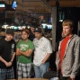 Derek Raymond and friends await the final river card 