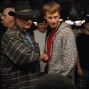 Mark Tenner congratulates Derek Raymond
