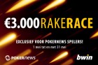 $3.000 RakeRace op Bwin.be exclusief voor PokerNews spelers