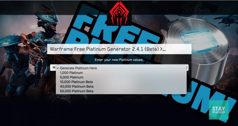 Free Platinum Generator Warframe