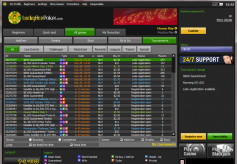LuckyAcePoker Tournament Lobby