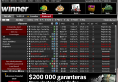 Winner Poker Tournament Lobby.