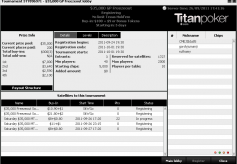 Titan Poker Active Tournament Lobby