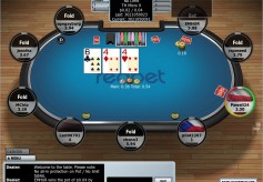 Redbet Poker table with cards