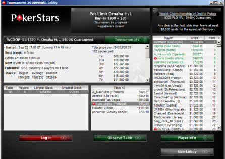 PokerStars Tourney