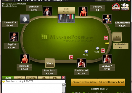 Mansion Poker Cash Game Table