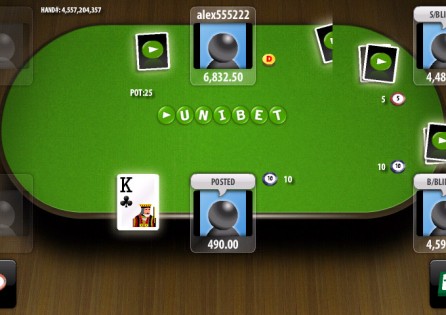 Unibet Poker table