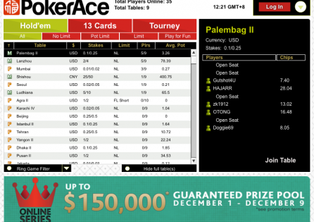 PokerAce Main Lobby