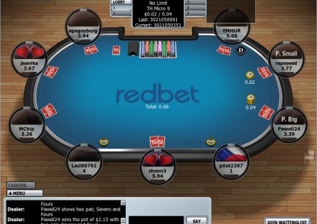 Redbet Poker table