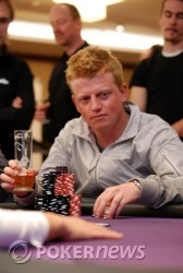 Chip leader, with beer