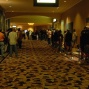 The end of a very long line waiting to get into the Penn & Teller theater