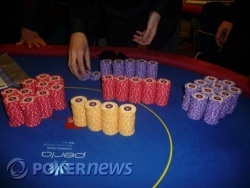 L'enorme stack del chip leader Martin Kabrhev
