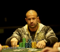 One of the chip leaders Erik Cajelais
