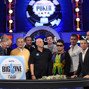 Poker players and participants in The Big One for One Drop press conference.