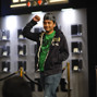EV04 champion Allen Bari acknowledges the cheers. during the bracelet ceremony.
