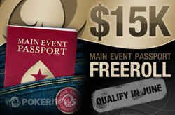 $15,000 Freeroll Main Event Passporte na PokerStars