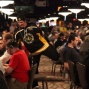 Phil Hellmuth stretching before the big game