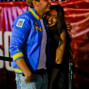 Oleksii Kovalchuk hugs his girlfriend after hitting a one outer to double up and take over the chip lead.