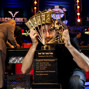 Brian Rast poses with The Chip Reese Memorial Trophy after winning event 55, The Players Championship.