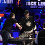 Brian Rast, Phil Hellmuth shake before heads-up play