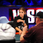 Erika Moutinho is last lady with chips and a chair