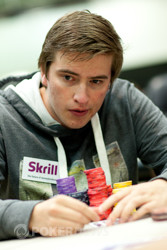Arvi Vainionkulma - Seat 5 and the shortest stack at the final table