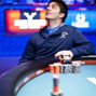 Rocco Palumbo casts his eyes upward as he catches his breathe after winning a WSOP Gold Bracelet