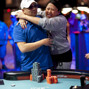  Dung Nguyen is mobbed by his wife, Janice after winning the bracelet