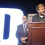 U.S. Senator Dean Heller (R-NV) gives the "Shuffle up and deal!" announcement