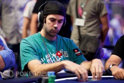 Jason Mercier on Day 1 of the Main Event.