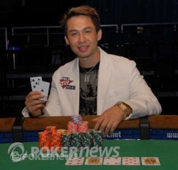 Kenny Tran after winning the 2008 Heads Up No-Limit Hold'em Championship