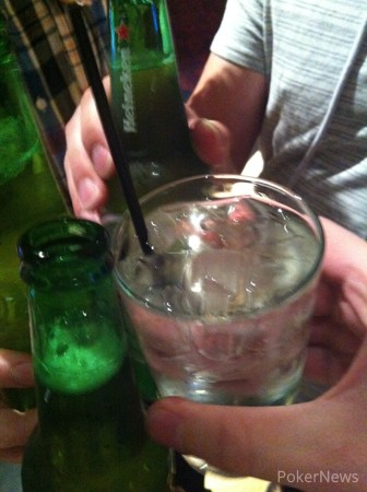Drie bier en een water...