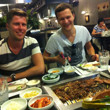 Jasper en Ruben aan het genieten