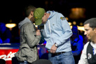 Darryll Fish, left, give Jared Hamby, right, a hug after Hamby was eliminated.