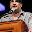 Mike Matusow addresses the crowd during the bracelet ceremony