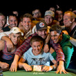 Taylor Paur celebrates with friends after capturing the WSOP Gold Bracelet in Event 18.