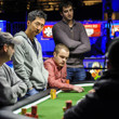 The table watches as David Greene is all in