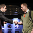 Jack Effel congratulates Chris Dombrowski, winner of Event #30: $1,000 No-Limit Hold'em