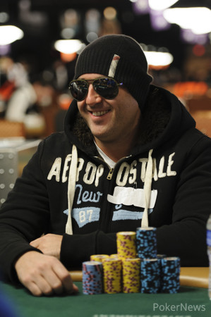 Justin Oliver is Just One of the Many Players Who Bundled Up for Today's Day 2 in the "Antarctic" Room