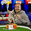 2013 WSOP Event 38 Gold Bracelet Winner Justin Olive and Cha Cha, his girlfriend's dog